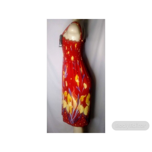 Fiery Red Midi Dress - Picture 3 of 4